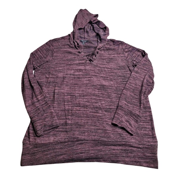 3656 Tribal Jeans Lace‎ Up Hoodie Purple Women's XL - Picture 1 of 6